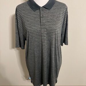 bcg Men's Gray Striped Polo Shirt